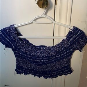 Cropped off the shoulder t shirt